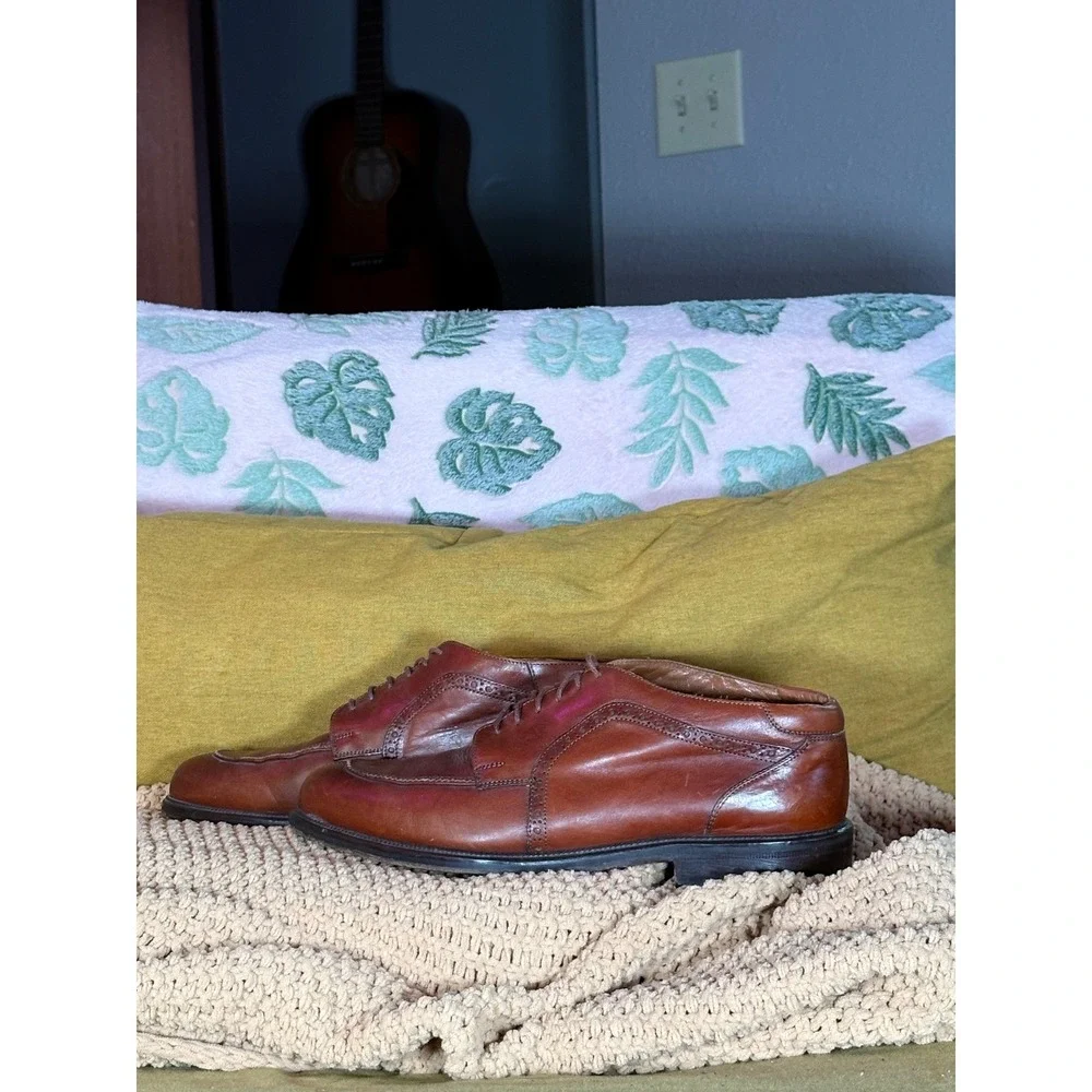 Cable‎ & Co. Men's Brown Leather Wingtip Lace Up Ankle Boots Made in Italy S 12D